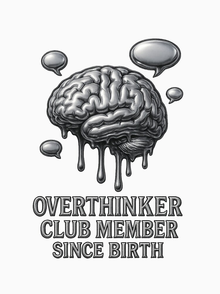 Overthinker Club Mental Health Quote by TwillTees T-Shirts, Hoodie, Sweatshirt | BlankRebels.com (Image 3)
