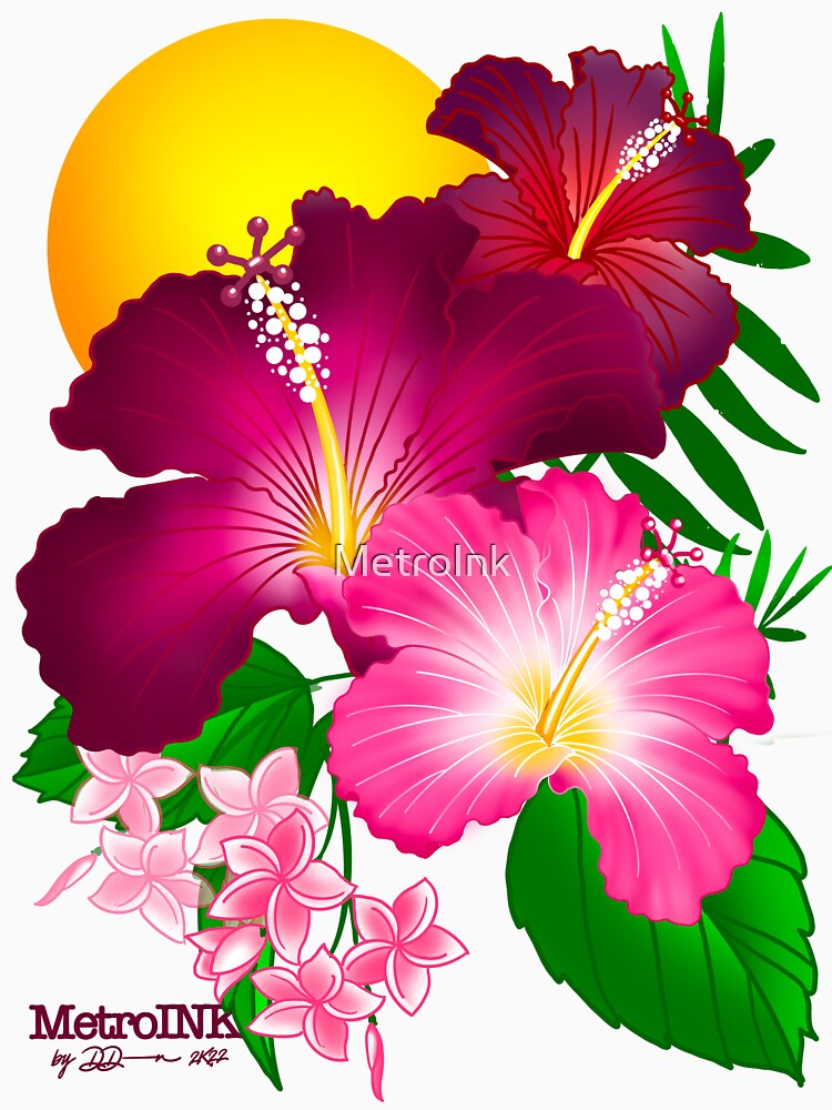 Hibiscus Paradise by MetroInk T-Shirts, Hoodie, Sweatshirt | BlankRebels.com (Image 3)