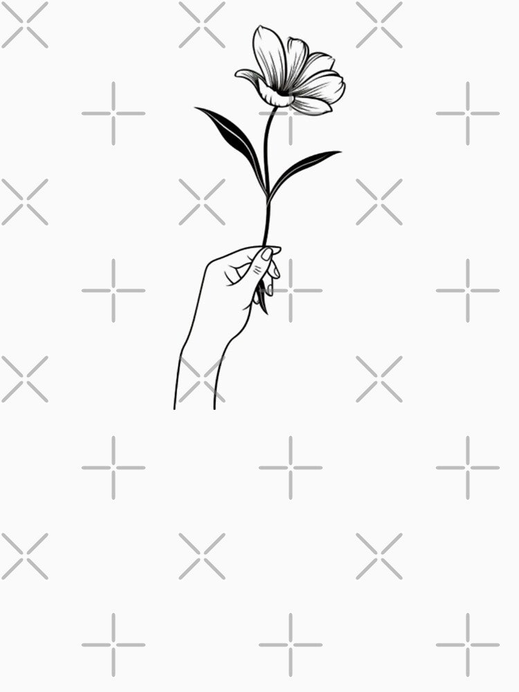 Hand + flower by Reveriememory T-Shirts, Hoodie, Sweatshirt | BlankRebels.com (Image 3)