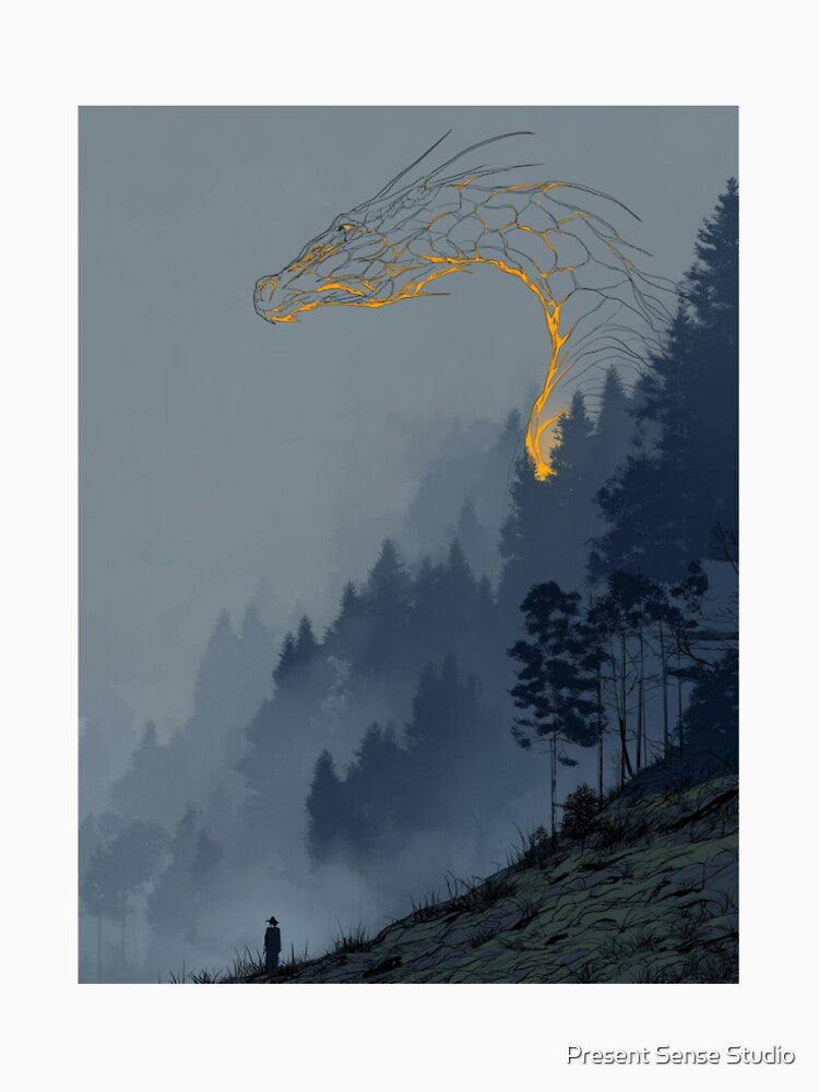 Ancient Dragon Emerging From the Forest by Present Sense Studio T-Shirts, Hoodie, Sweatshirt | BlankRebels.com (Image 2)