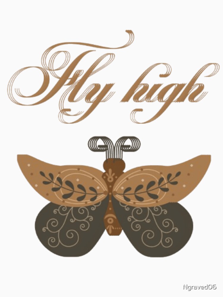 Fly High Boho Folk Butterfly in Warm Earth Tones by Ngraved06 T-Shirts, Hoodie, Sweatshirt | BlankRebels.com (Image 3)