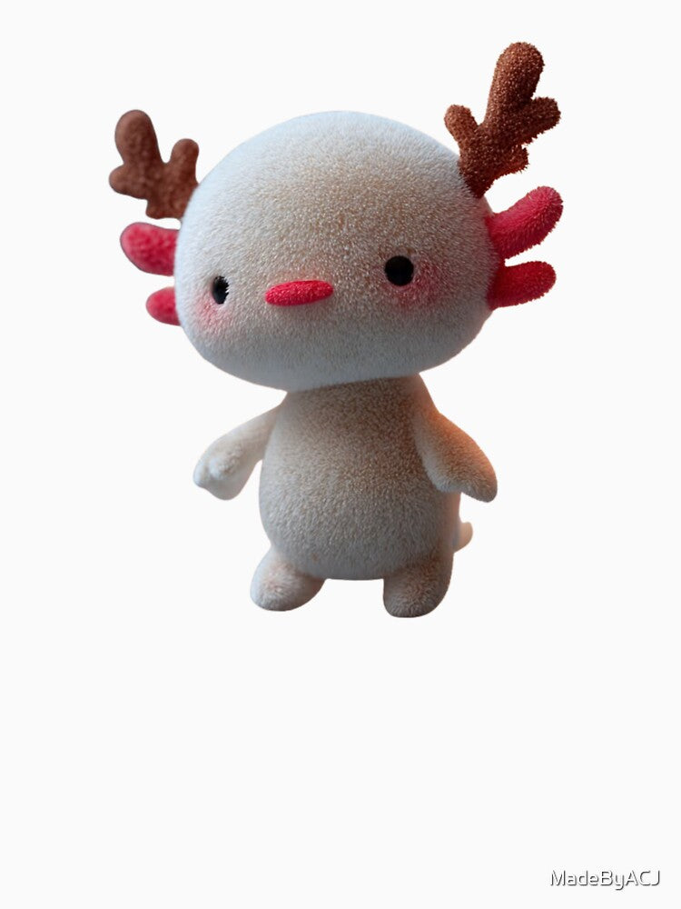 Cute Baby Axolotl Art – Soft Plush Style Salamander Illustration by MadeByACJ T-Shirts, Hoodie, Sweatshirt (Image 3)