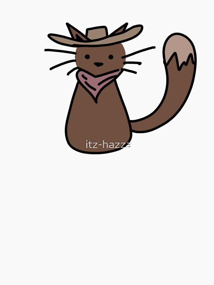 Brown Cowboy Cat by itz-hazza T-Shirts, Hoodie, Sweatshirt | BlankRebels.com (Image 3)