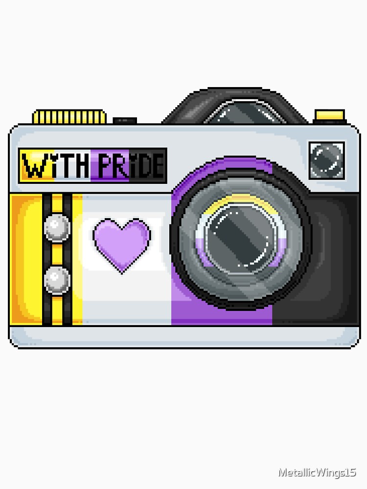 Non-Binary Pride Pixel Camera by MetallicWings15 T-Shirts, Hoodie, Sweatshirt | BlankRebels.com (Image 3)