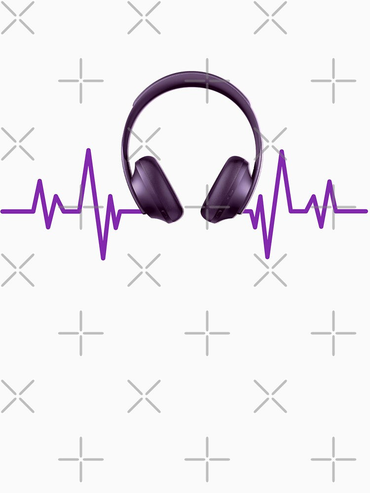 Music is Life Headphones & Pulse Cool Music Lover Soundwave by Ceramic Scripture T-Shirts, Hoodie, Sweatshirt (Image 3)
