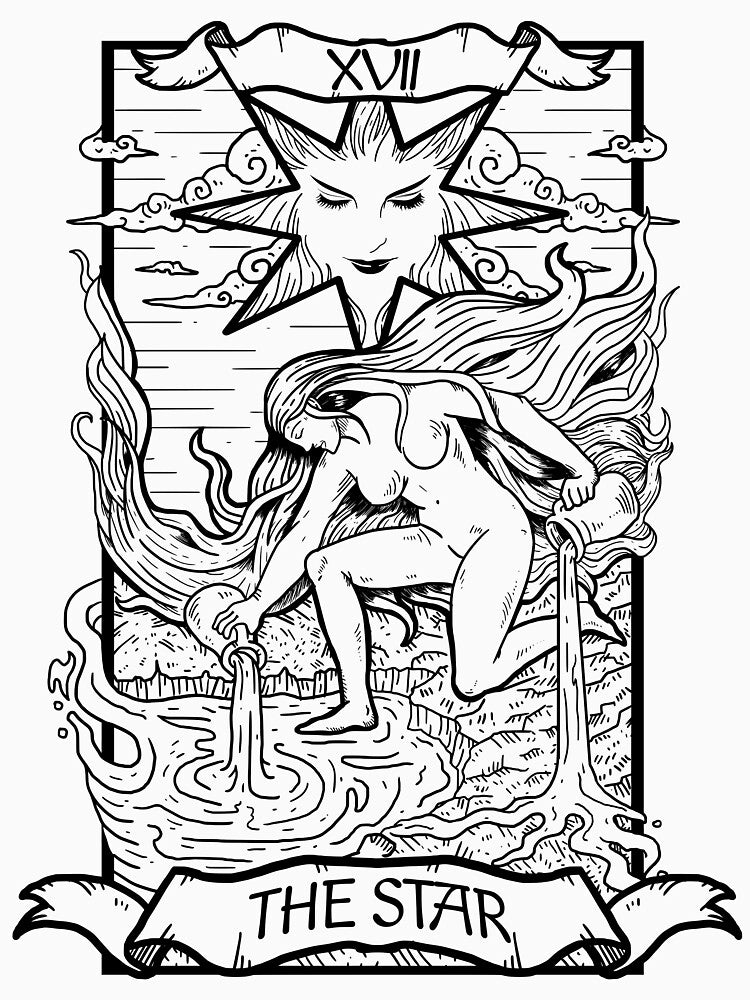 Tarot Card The Star by Fabian Manser T-Shirts, Hoodie, Sweatshirt | BlankRebels.com (Image 3)