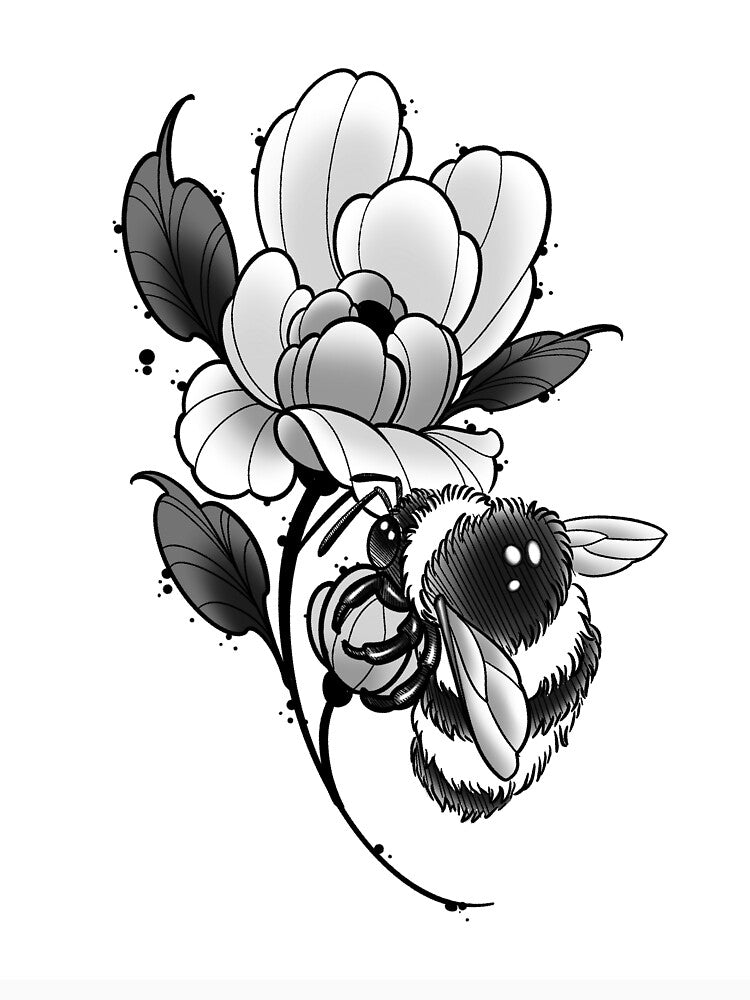 Resting bumble bee. by Screaming Monkey
