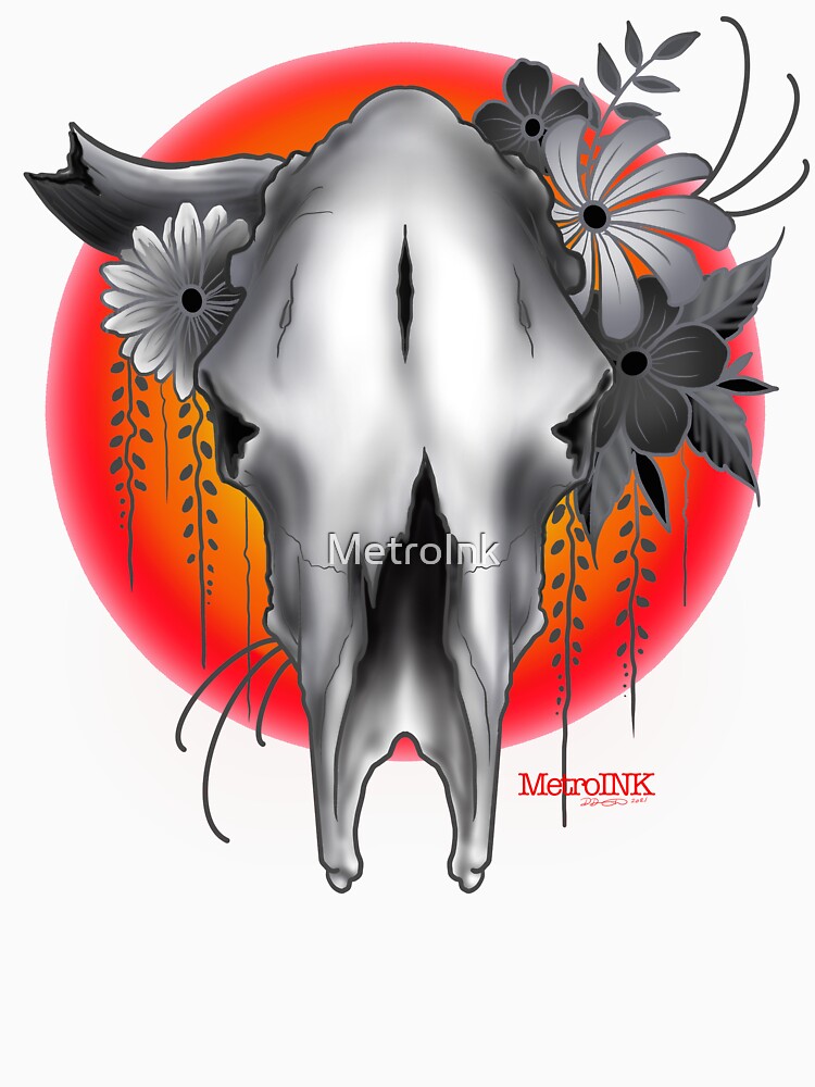 Cow Skull by MetroInk T-Shirts, Hoodie, Sweatshirt | BlankRebels.com (Image 3)