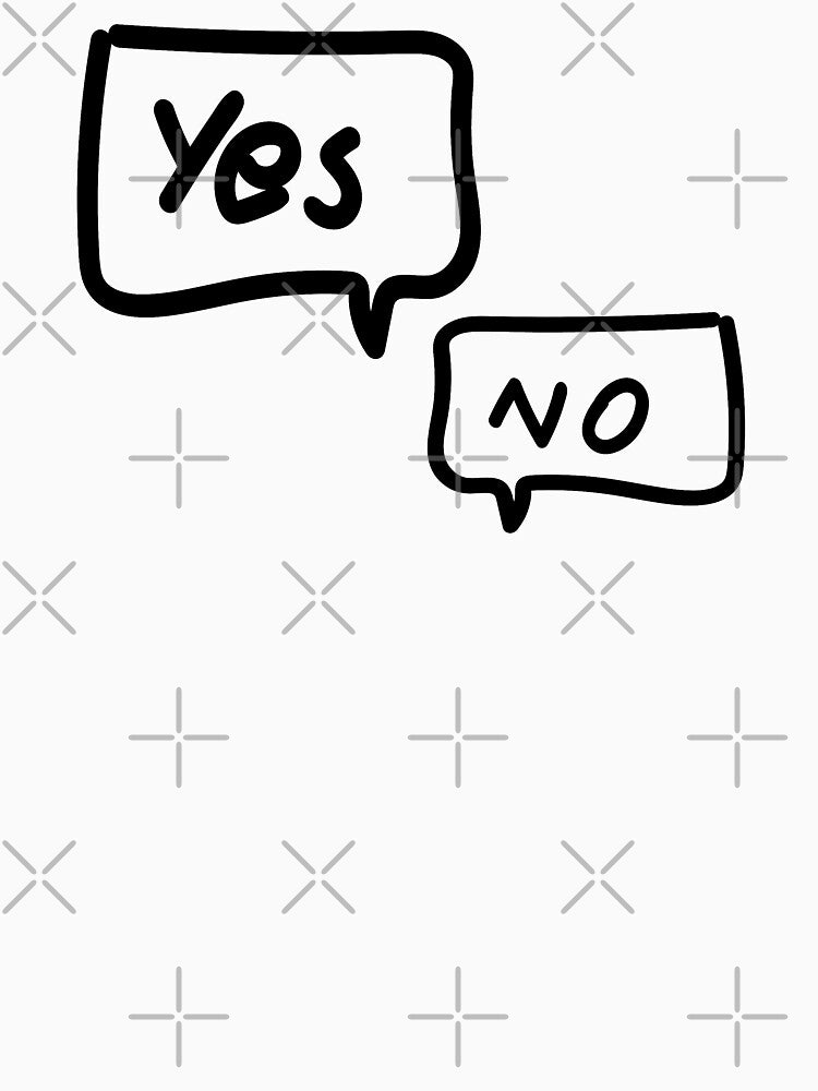Yes and No Doodle style text by PabloArt T-Shirts, Hoodie, Sweatshirt | BlankRebels.com (Image 3)