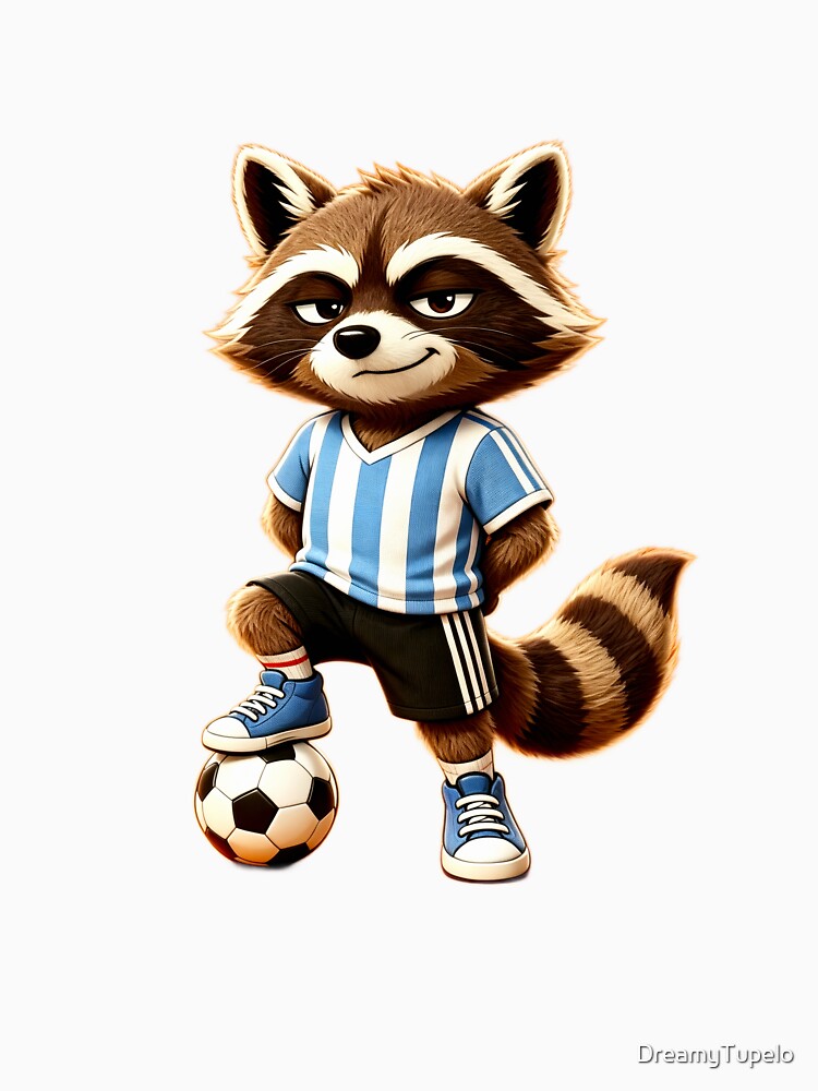 Trash Panda Family Teenage Soccer Ace – Sly Kawaii Raccoon Football Cartoon by DreamyTupelo