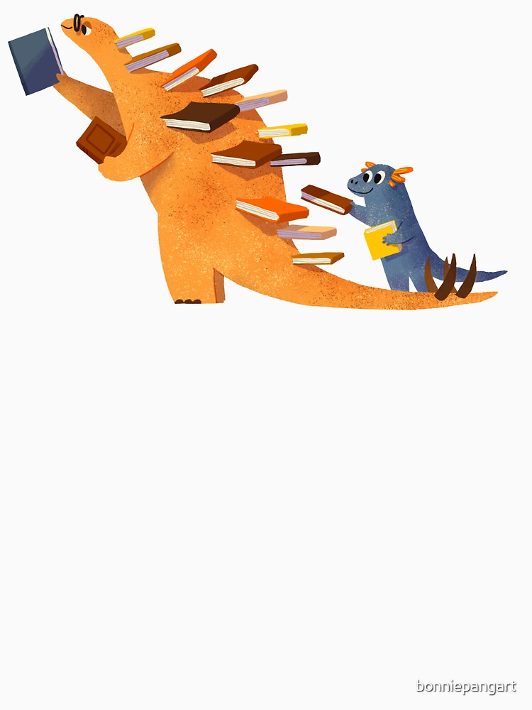 BOOK DINOSAURS 02 by bonniepangart T-Shirts, Hoodie, Sweatshirt | BlankRebels.com (Image 3)