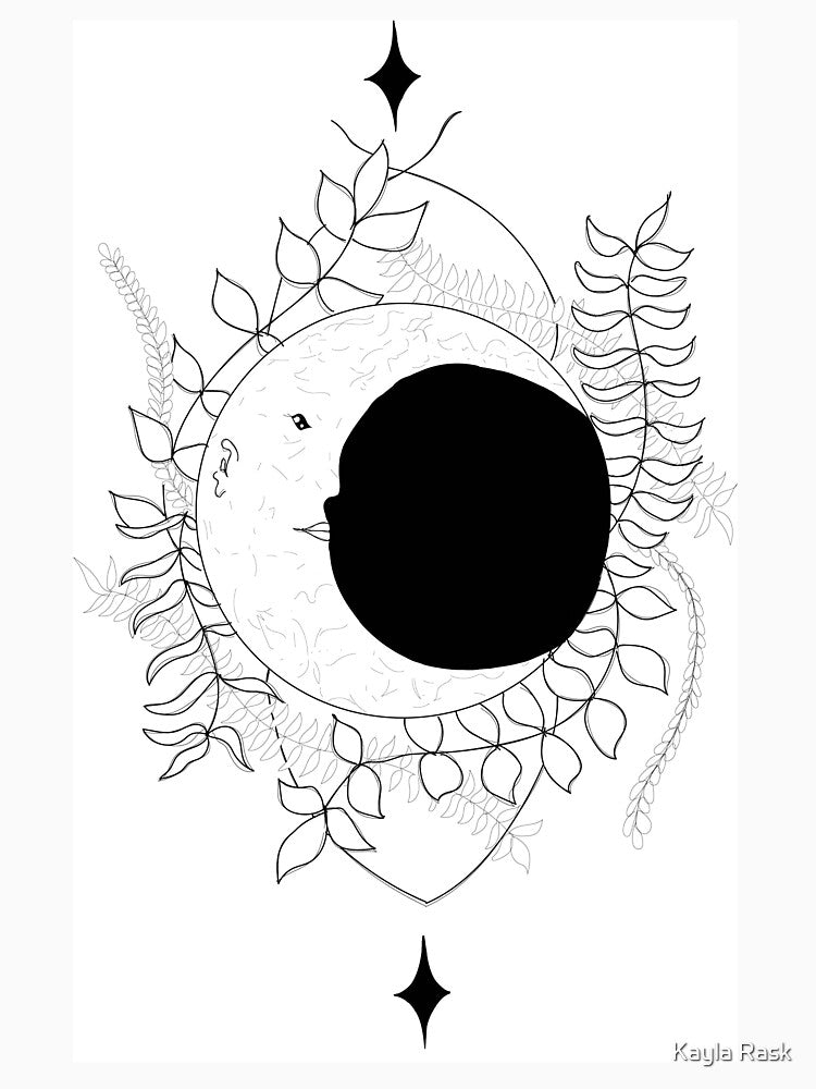 Floral Moon by Kayla Rask T-Shirts, Hoodie, Sweatshirt | BlankRebels.com (Image 3)