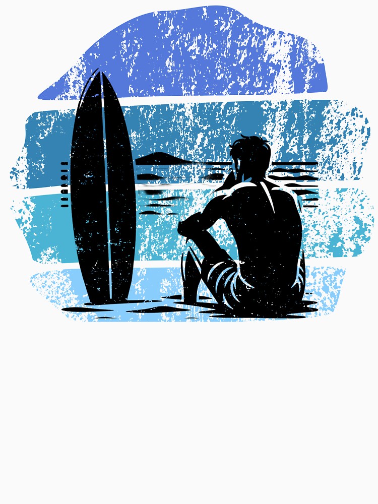 Vintage Surfer Retro Waiting For The Waves by Pavel1981 T-Shirts, Hoodie, Sweatshirt | BlankRebels.com (Image 3)