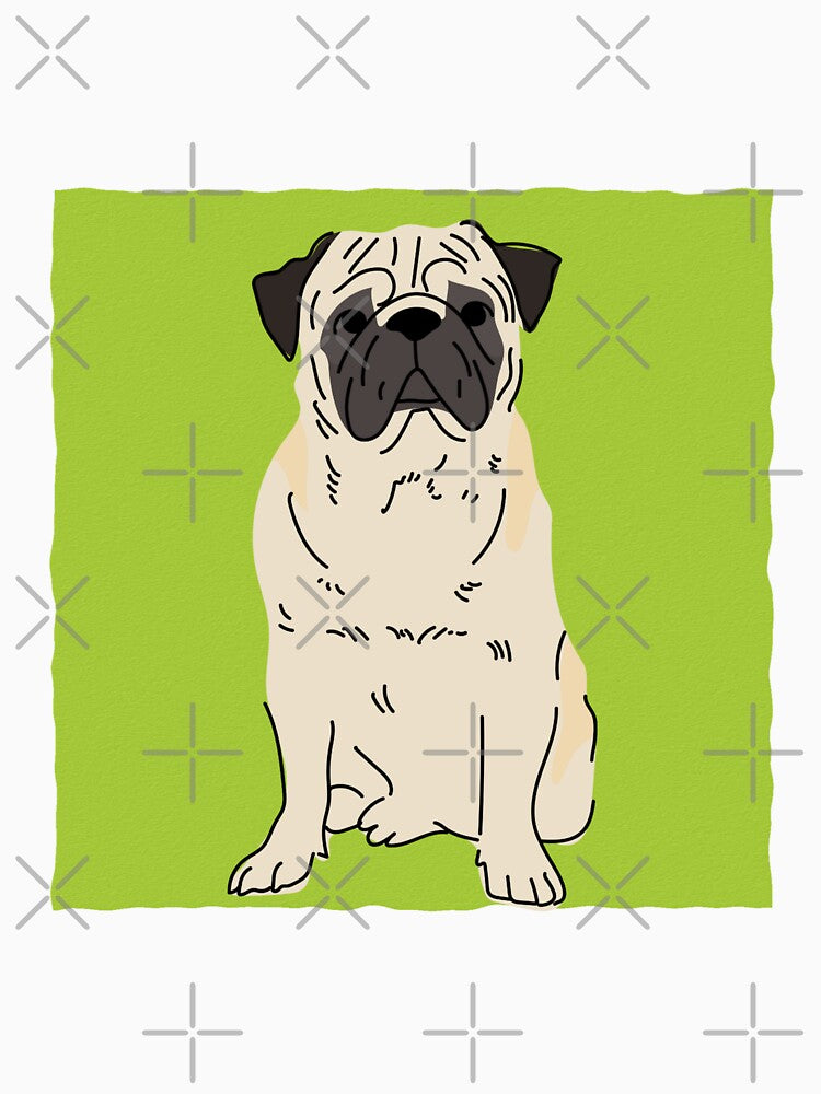 Pug In Green (Large Print) by Myloveforpets T-Shirts, Hoodie, Sweatshirt | BlankRebels.com (Image 3)