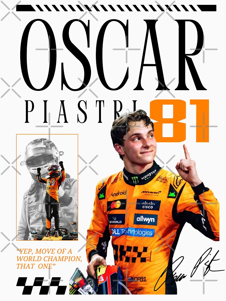 F1 Oscar Piastri Graphic - Black Transparent by BB040506 T-Shirts, Hoodie, Sweatshirt | BlankRebels.com (Image 3)