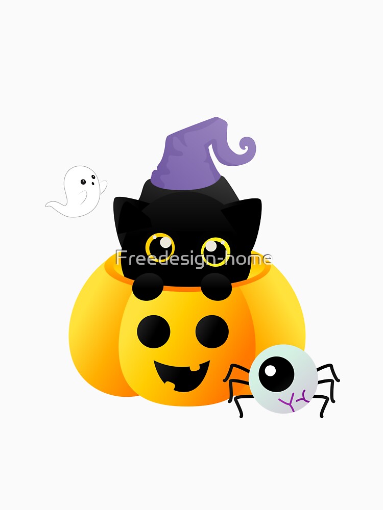 Spooky Pumpkin Cat , Cute Pumpkin Cat by Freedesign-home T-Shirts, Hoodie, Sweatshirt | BlankRebels.com (Image 3)