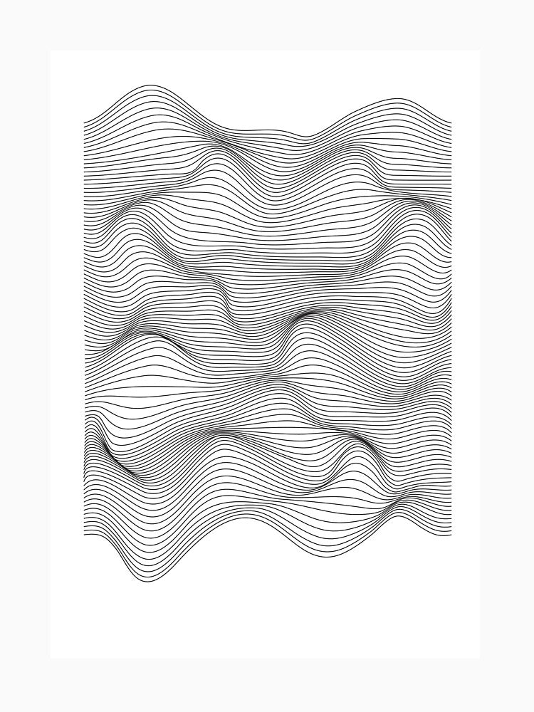 minimal line wave design by Izzz P T-Shirts, Hoodie, Sweatshirt | BlankRebels.com (Image 3)