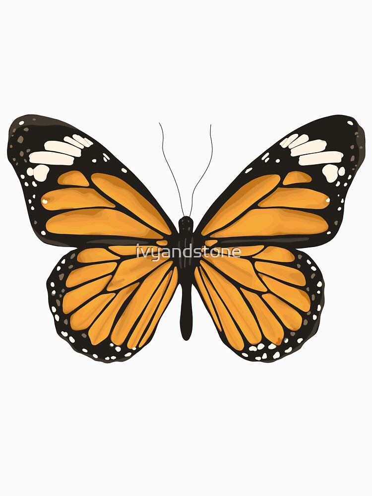 Orange Monarch Butterfly Illustration by ivyandstone T-Shirts, Hoodie, Sweatshirt | BlankRebels.com (Image 3)