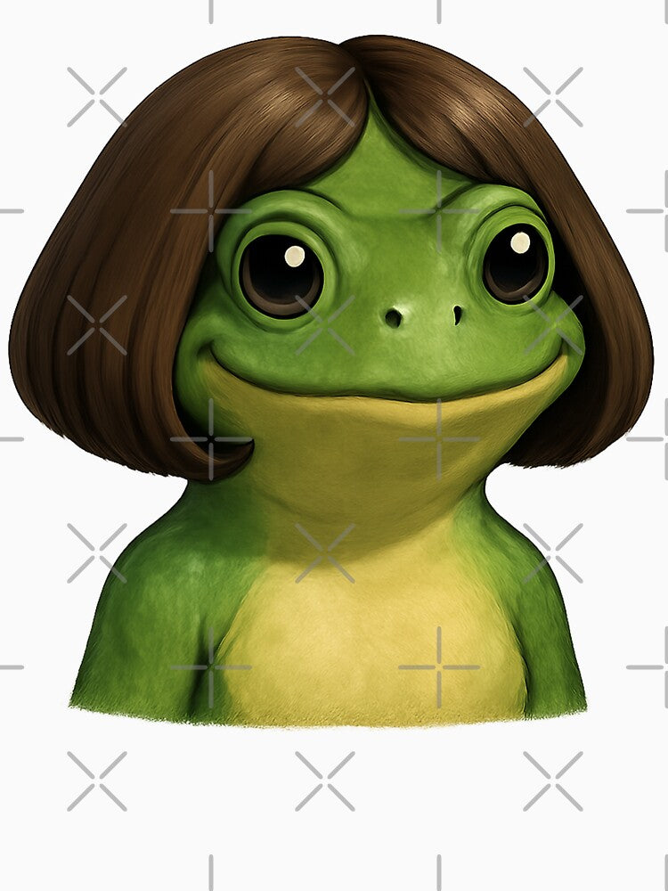 funny frog girl bob hair meme art by will freed18 T-Shirts, Hoodie, Sweatshirt | BlankRebels.com (Image 3)