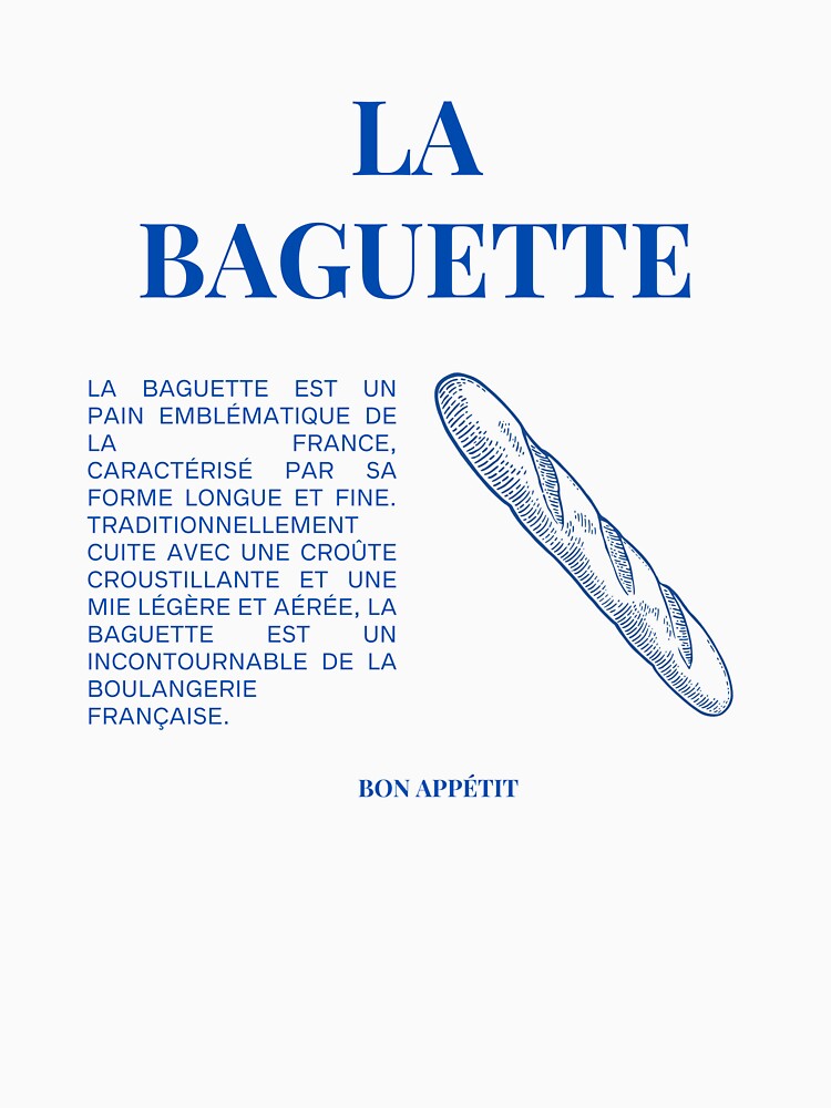 La Baguette French Graphic by JeSuisAgnes