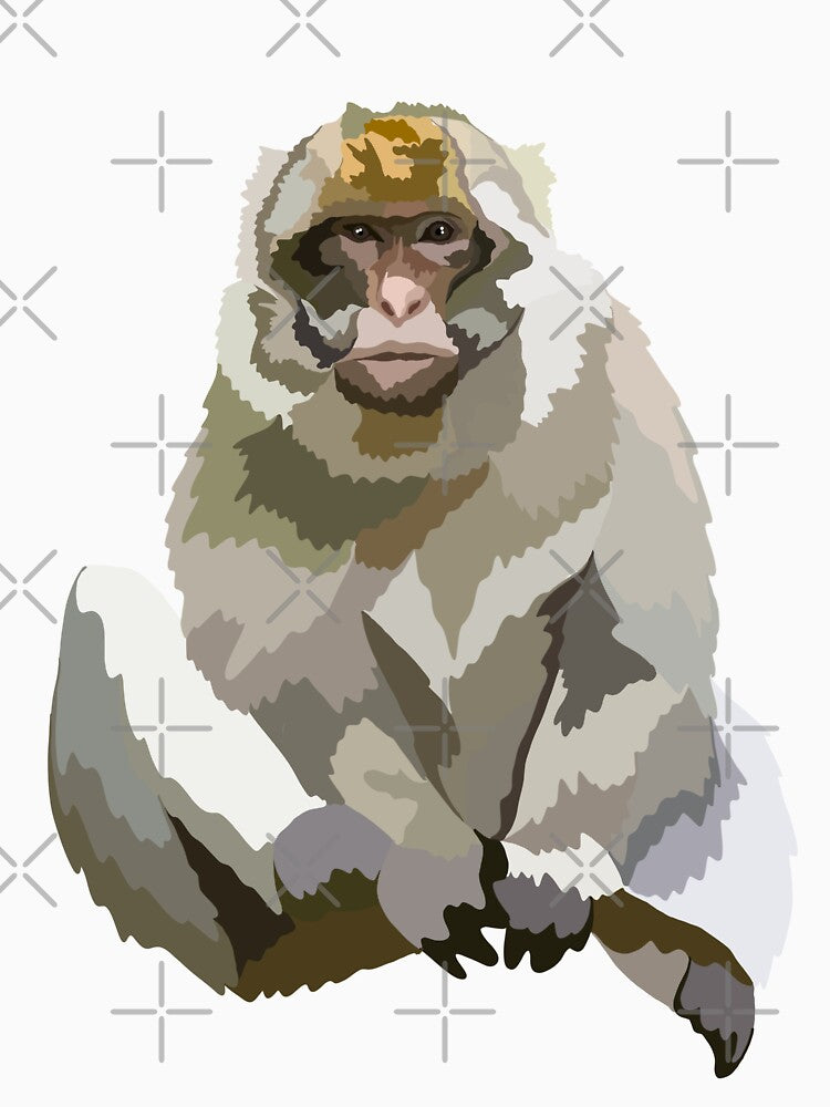B is for Barbary Macaque by PrettylittlepastelUk T-Shirts, Hoodie, Sweatshirt | BlankRebels.com (Image 3)