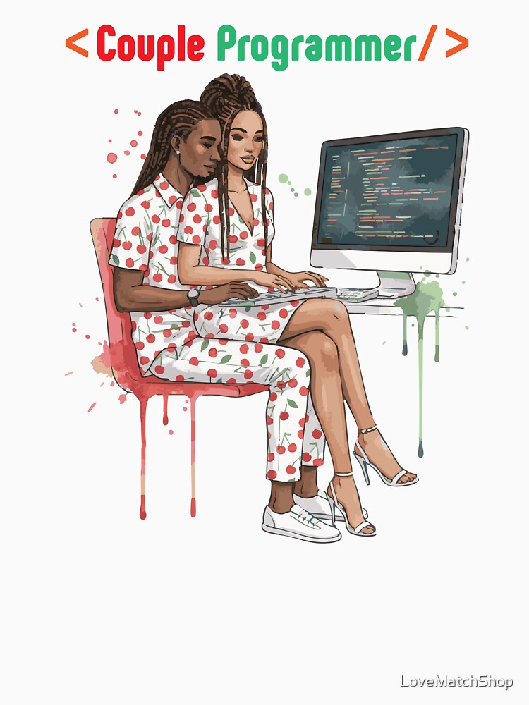 Couple Programmer – Love Code & Creativity by LoveMatchShop T-Shirts, Hoodie, Sweatshirt | BlankRebels.com (Image 3)