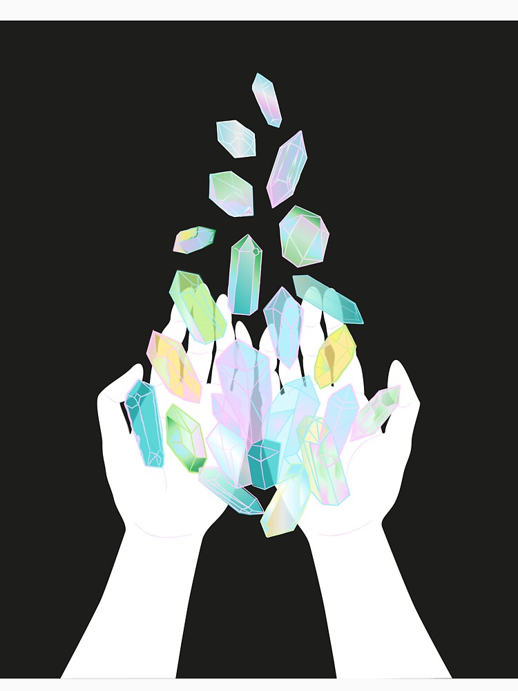 crystal gift with black background by anneamanda T-Shirts, Hoodie, Sweatshirt | BlankRebels.com (Image 3)