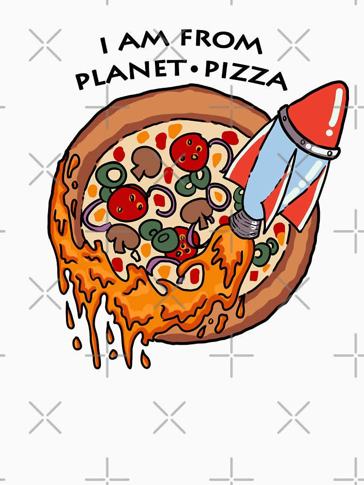 Pizza Eat Moon Planet Space Star Earth Funny by Kentala T-Shirts, Hoodie, Sweatshirt | BlankRebels.com (Image 3)