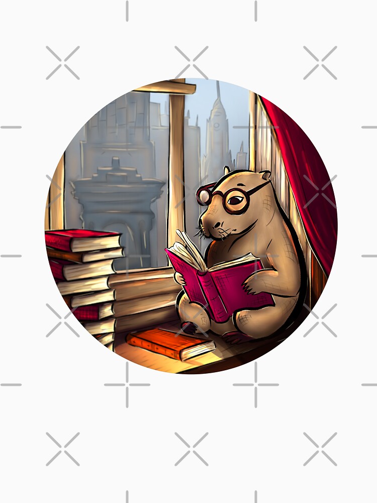 Capybara Reading on a Windowsill / Aspiring Teacher Mr. Capy  / Detailed Digital Painting by impressionofmel... (Image 3)