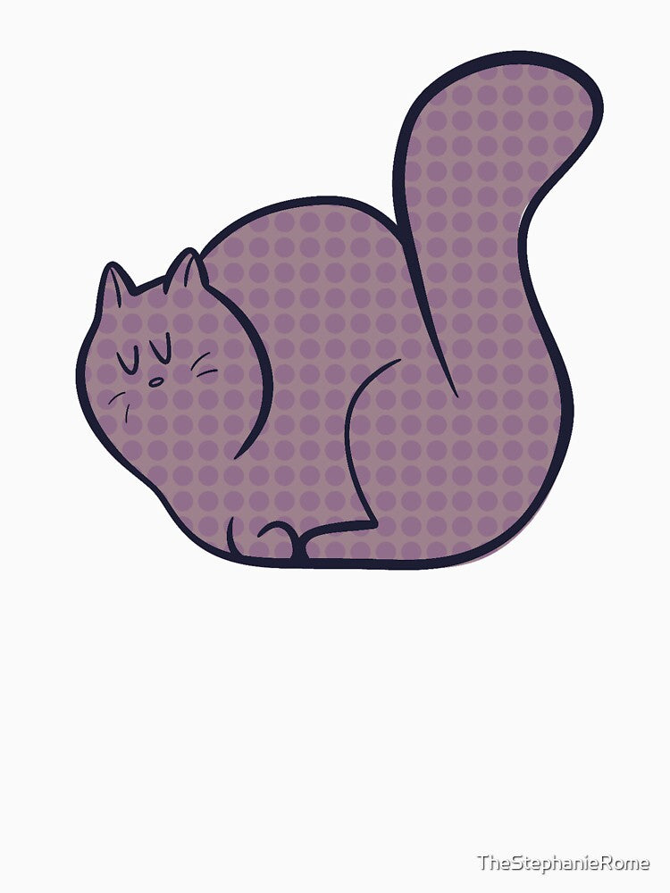 Cute Purple Cat Aesthetic Design – Minimal Kawaii Kitty Graphic by TheStephanieRome T-Shirts, Hoodie, Sweatshirt (Image 3)