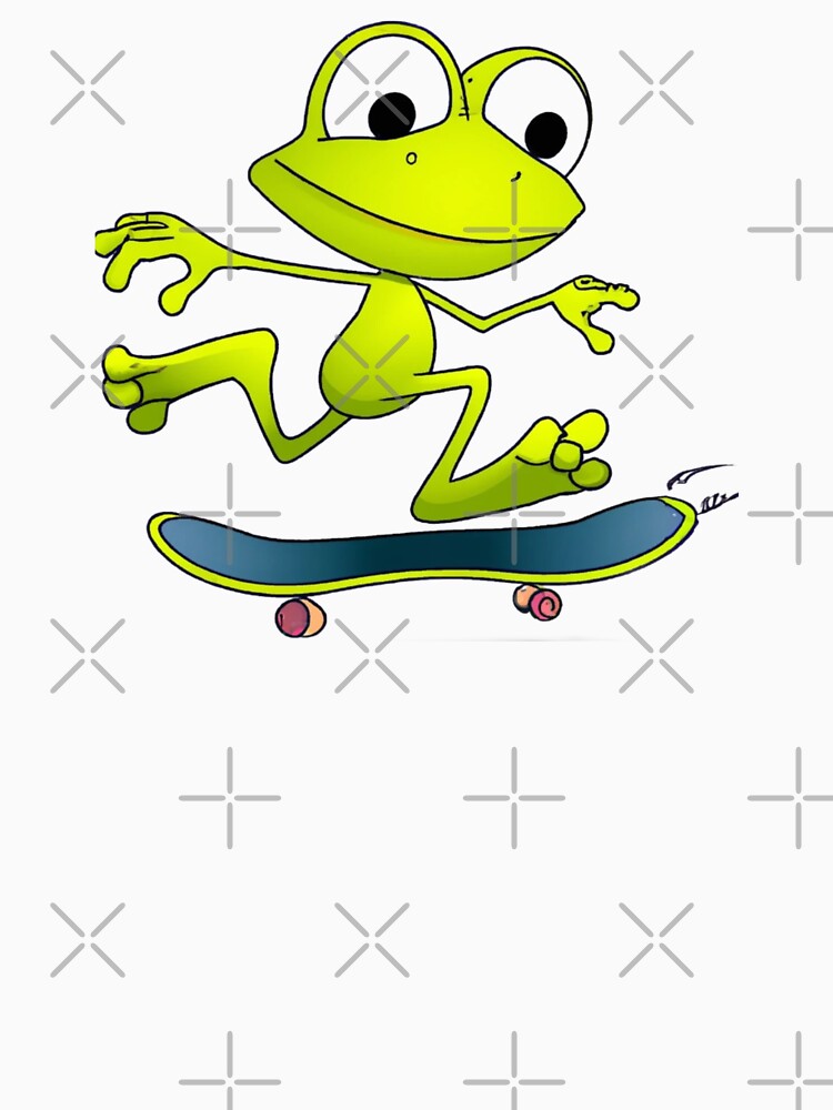 Cute Frog On Skateboard by The Love Quill T-Shirts, Hoodie, Sweatshirt | BlankRebels.com (Image 3)