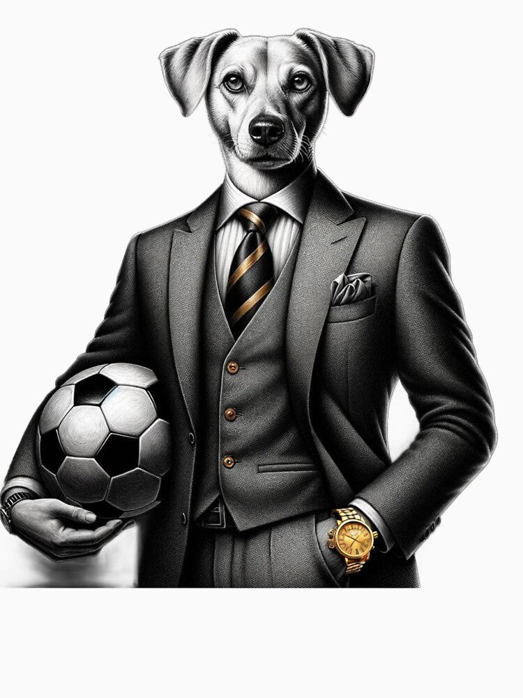 Dapper Dog on the Pitch by MonaCreations