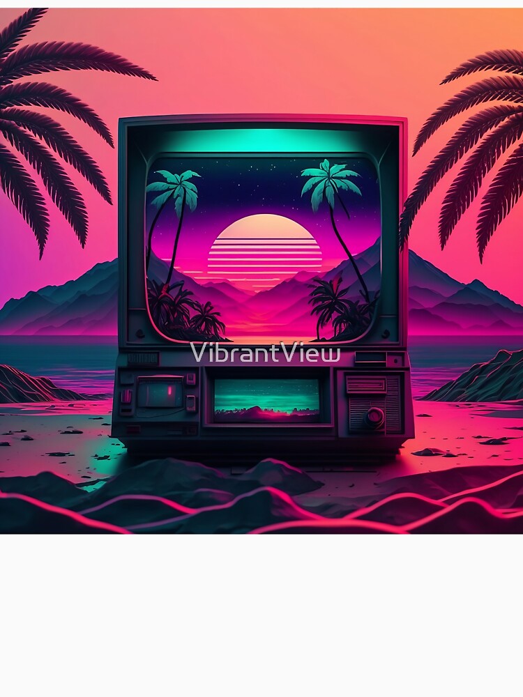 Vaporwave CRT TV by VibrantView T-Shirts, Hoodie, Sweatshirt | BlankRebels.com (Image 3)