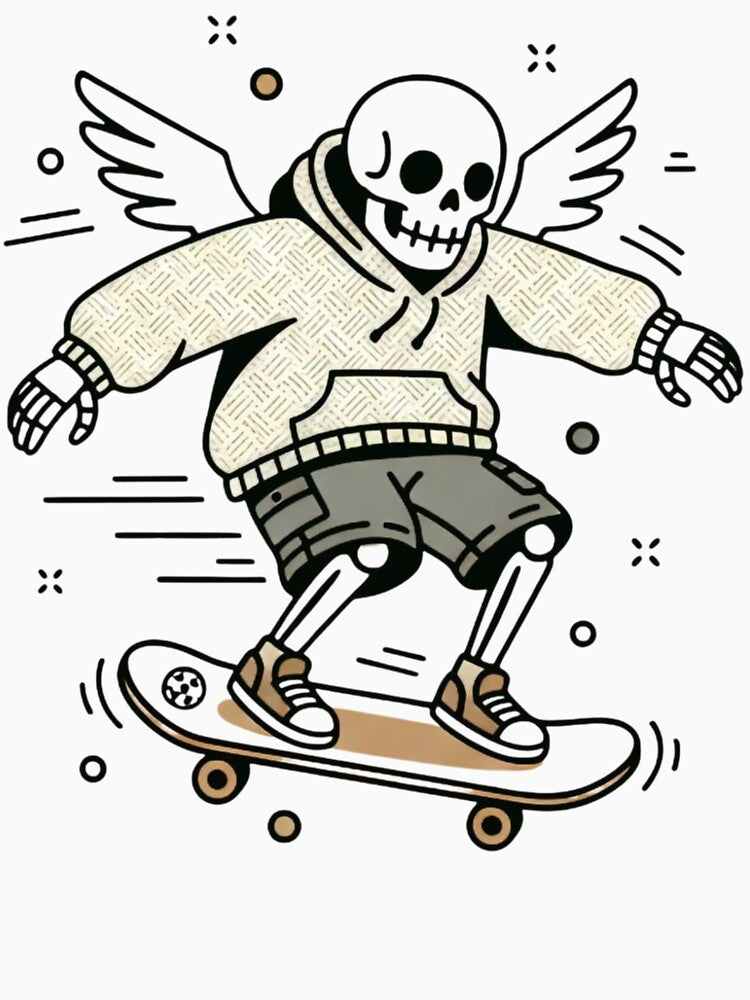 SKATEBOARDER | Minimalist Skeleton Streetwear Art by DEADLINE. T-Shirts, Hoodie, Sweatshirt | BlankRebels.com (Image 3)