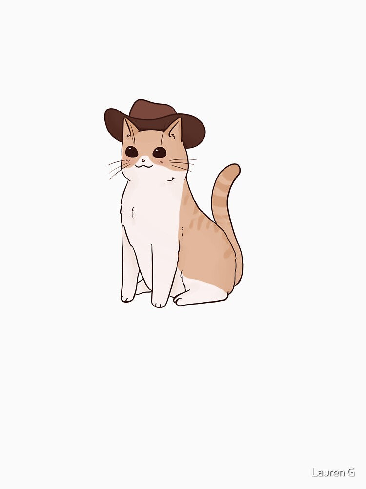 beige cowboy cat by Lauren G T-Shirts, Hoodie, Sweatshirt | BlankRebels.com (Image 3)