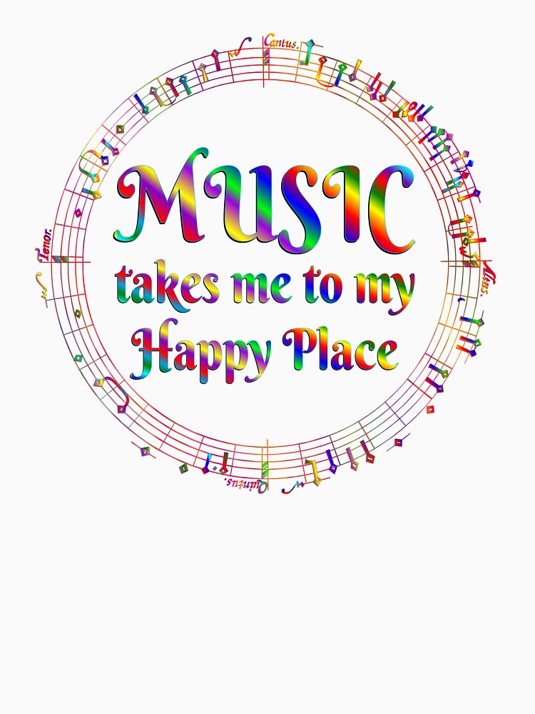 Music Takes Me to My Happy Place by CoolDoodles T-Shirts, Hoodie, Sweatshirt | BlankRebels.com (Image 3)