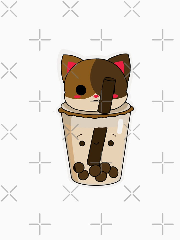 Chocolate Cat Bubble Tea by melthemoose T-Shirts, Hoodie, Sweatshirt | BlankRebels.com (Image 3)