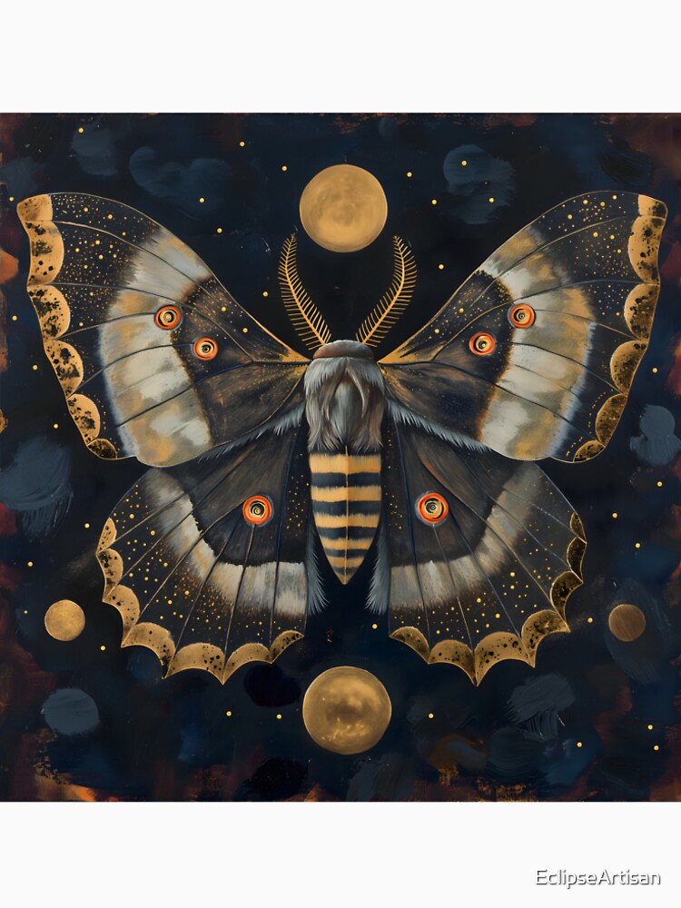 Celestial Dance: Moth and the Golden Moons by EclipseArtisan T-Shirts, Hoodie, Sweatshirt | BlankRebels.com (Image 2)