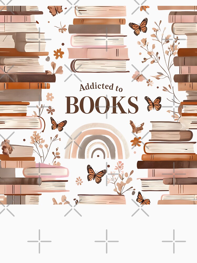 Addicted to Books Vintage Aesthetic Book Lover Art by Monascreativeempire T-Shirts, Hoodie, Sweatshirt (Image 3)