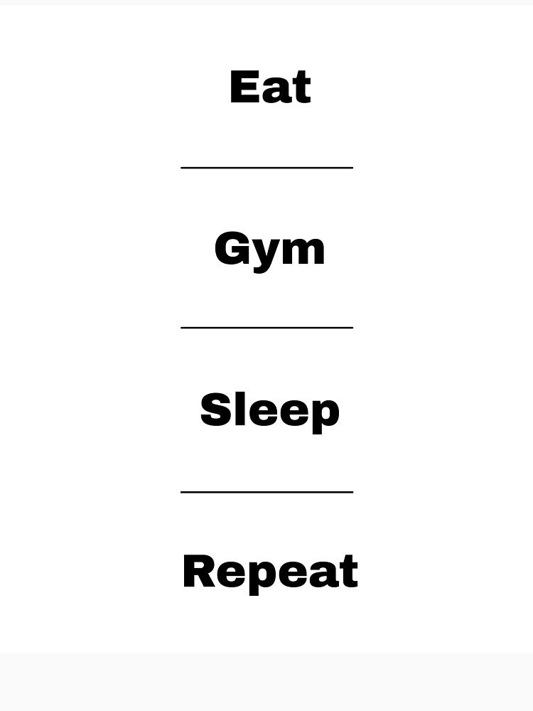 Eat.Sleep.Gym.Repeat by chubbipop T-Shirts, Hoodie, Sweatshirt | BlankRebels.com (Image 3)