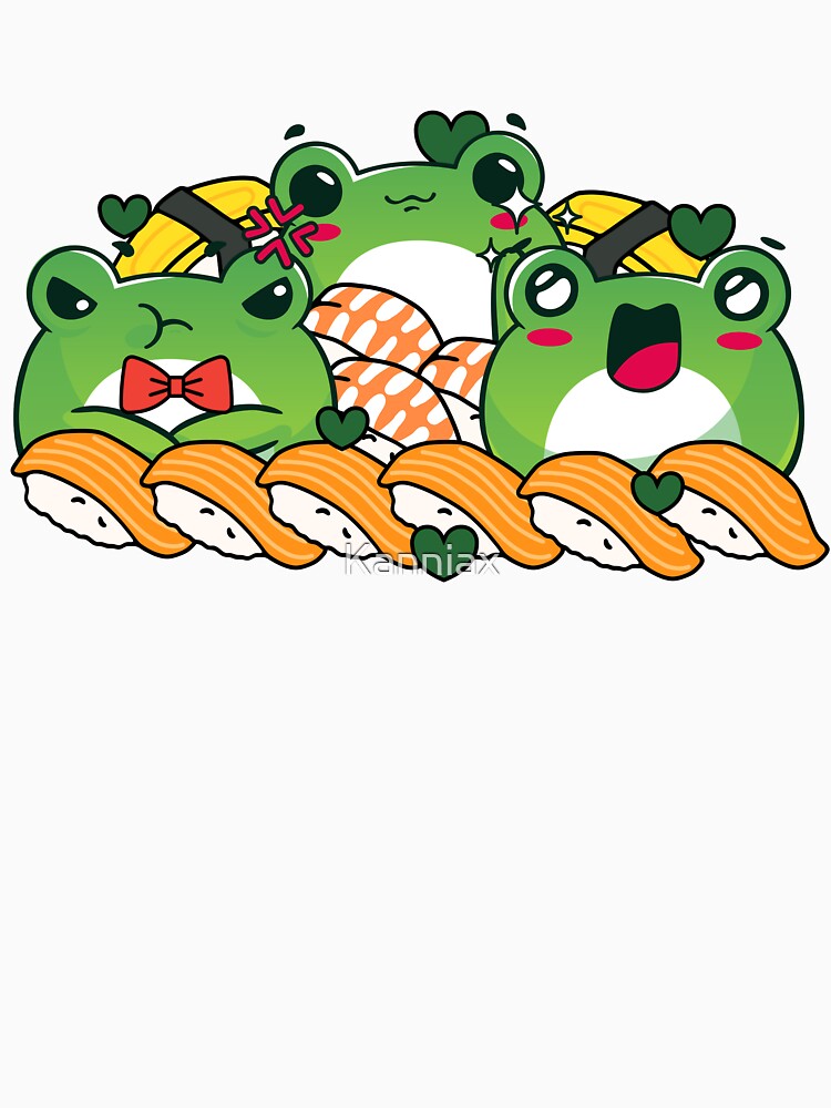 Kawaii Frog Sushi Feast by Kanniax T-Shirts, Hoodie, Sweatshirt | BlankRebels.com (Image 3)