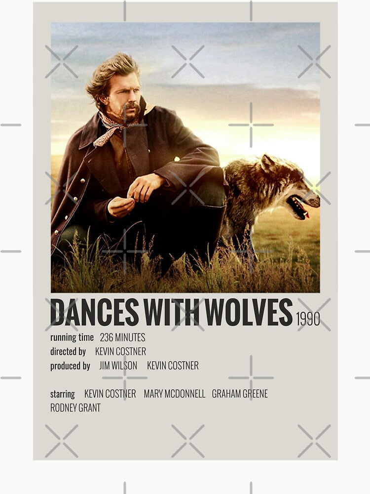 Dances with Wolves (1990) by MoviePolaroid T-Shirts, Hoodie, Sweatshirt | BlankRebels.com (Image 3)