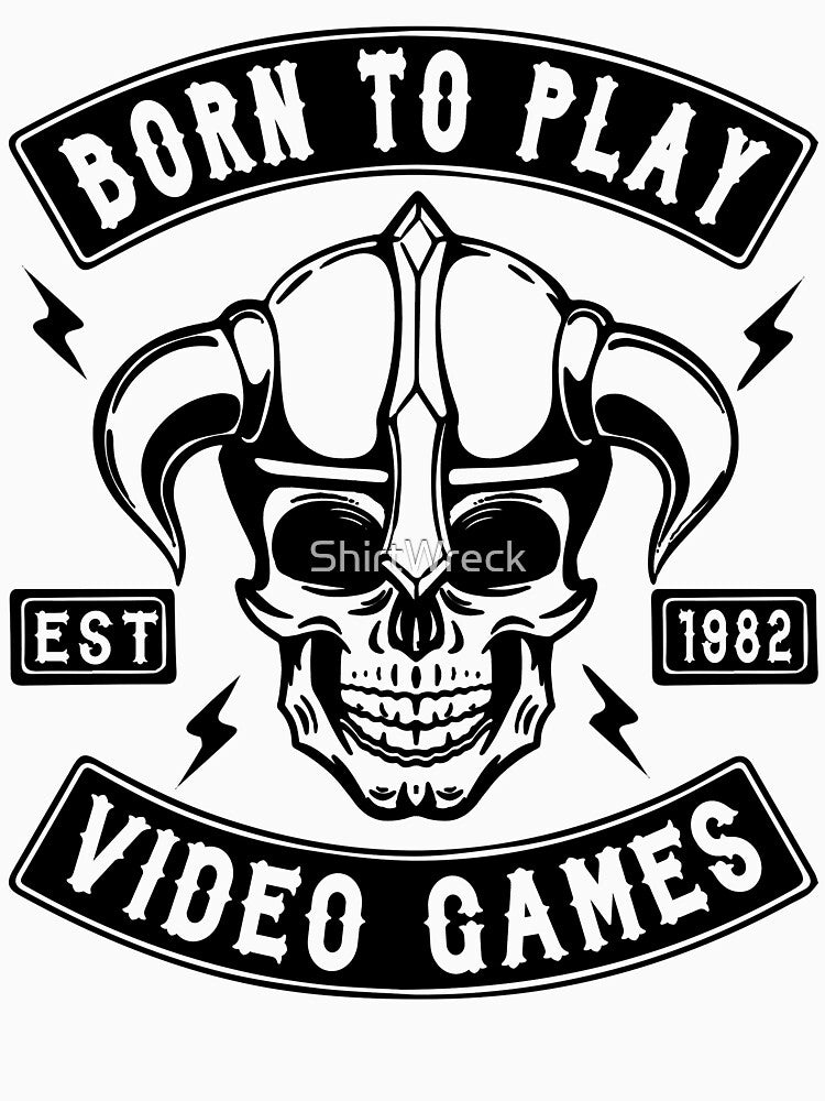 GAMER - BORN TO PLAY VIDEO GAMES by ShirtWreck T-Shirts, Hoodie, Sweatshirt | BlankRebels.com (Image 3)