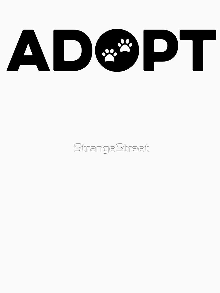 Adopt Paw T-Shirt & Stickers - Cute Dog Cat Lover by StrangeStreet Hoodie, Sweatshirt | BlankRebels.com (Image 3)