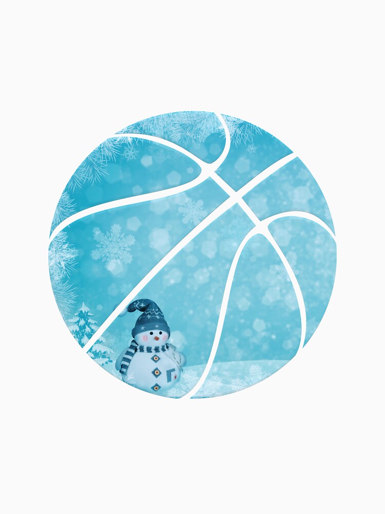 Abstract Basketball Design - Motivational Sports - Winter Snow Christmas Snowman by Gaming x Sports T-Shirts,... (Image 3)
