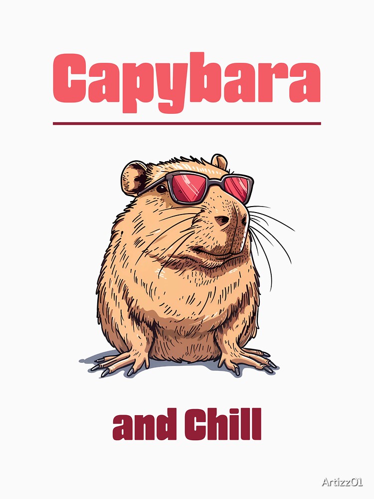 Capybara and Chill by Artizz01 T-Shirts, Hoodie, Sweatshirt | BlankRebels.com (Image 3)
