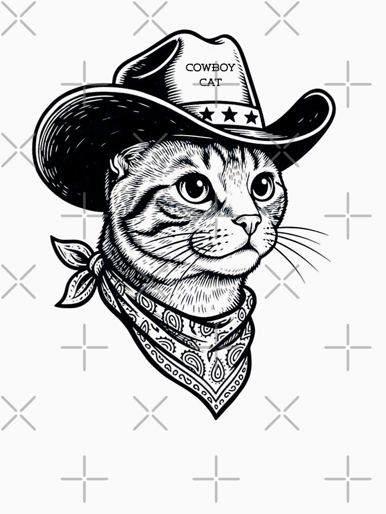 Cowboy Cat – Western Bandana Kitty by Kavya Art T-Shirts, Hoodie, Sweatshirt | BlankRebels.com (Image 3)