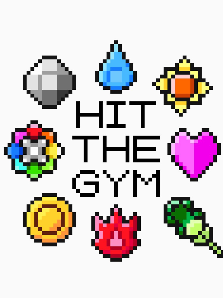 "Hit The Gym" Indigo League Badges by Noodge T-Shirts, Hoodie, Sweatshirt | BlankRebels.com (Image 3)
