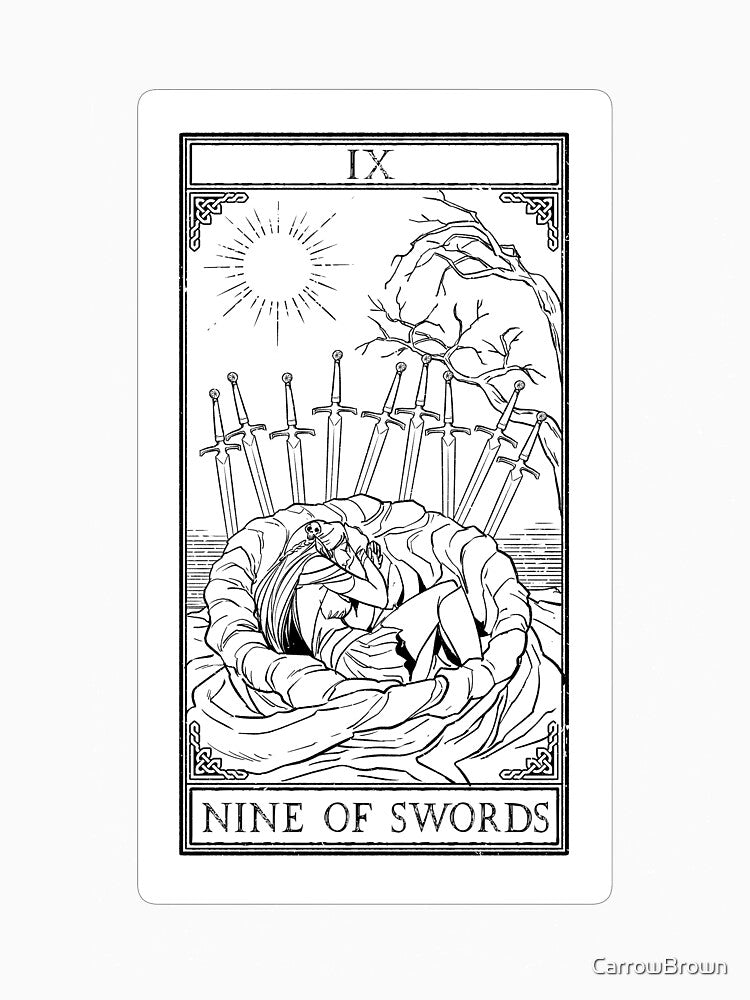 Carrow's Tarot - Nine of Swords by CarrowBrown T-Shirts, Hoodie, Sweatshirt | BlankRebels.com (Image 3)