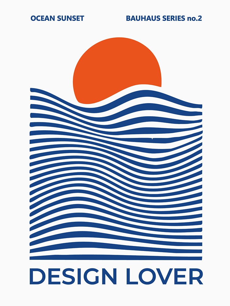 OCEAN SUNSET - BAUHAUS SERIES by AuraWoodDesign T-Shirts, Hoodie, Sweatshirt | BlankRebels.com (Image 3)